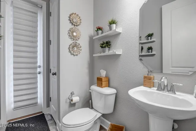 a front view of a house with patio