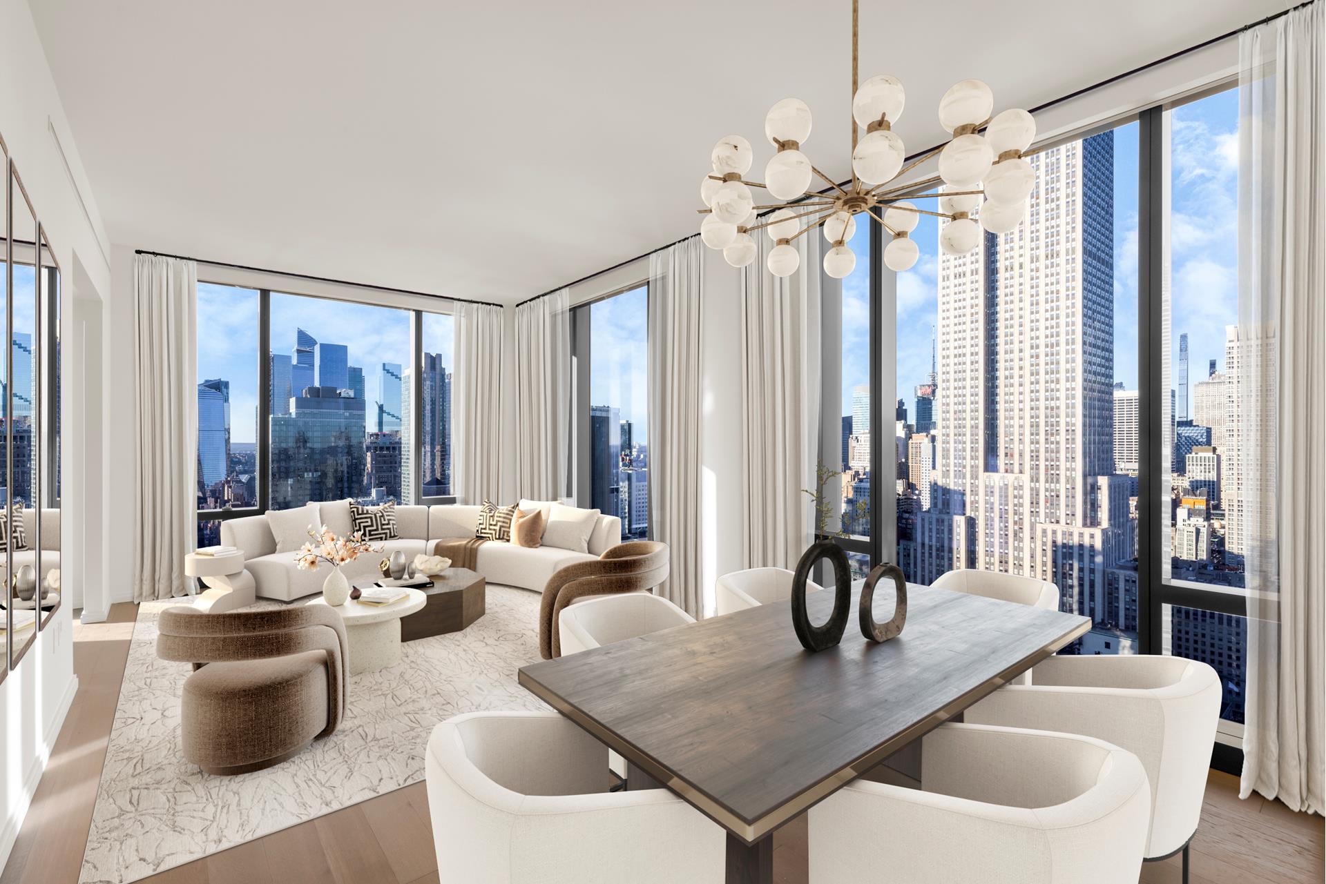 277 5th Avenue, Unit 39A Manhattan, NY 10016 - Photo 1 of 1 a living room with furniture and a large window