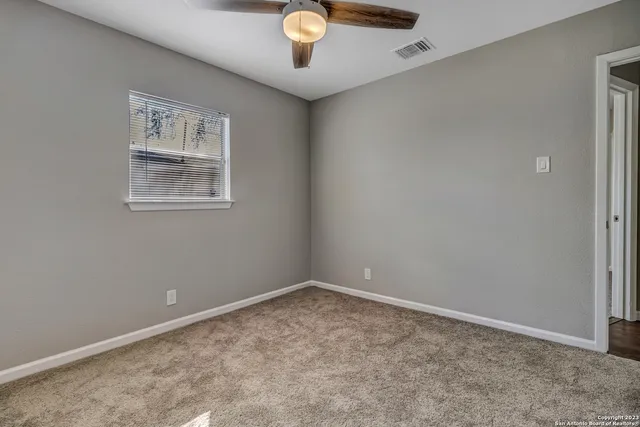 an empty room with a window