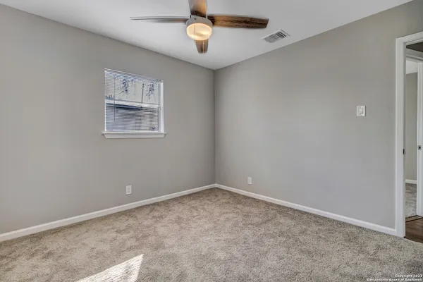 an empty room with a window