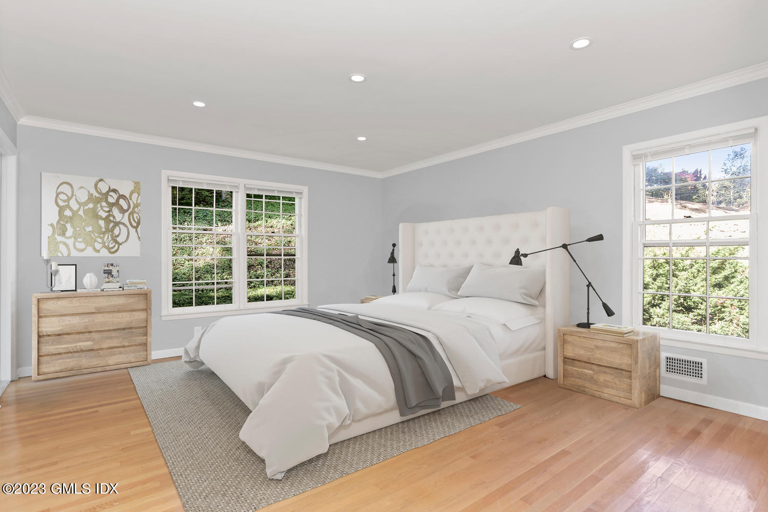 6 Pintail Lane Greenwich, CT 06830 - Photo 21 of 41 a spacious bedroom with a large bed and a large window