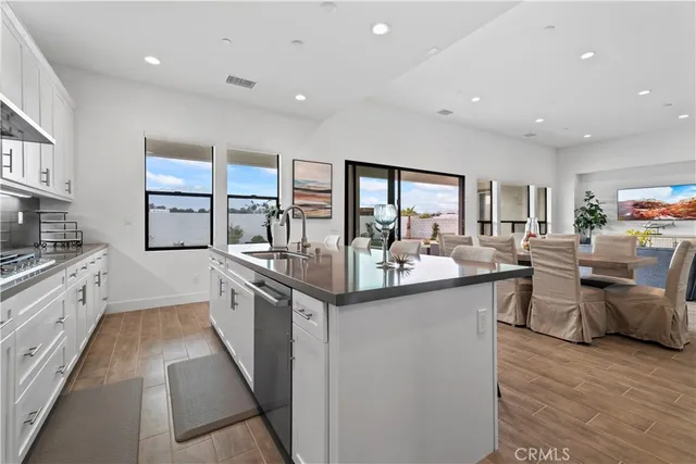 a kitchen with lots of counter top space