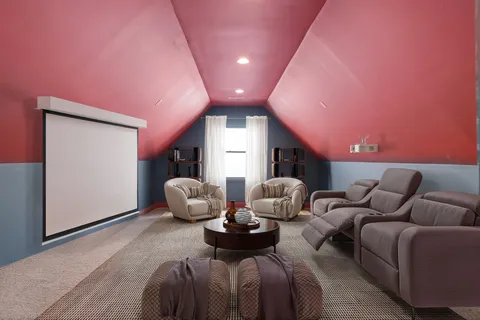 a view of a patio with table and chairs and floor to ceiling window next to a yard