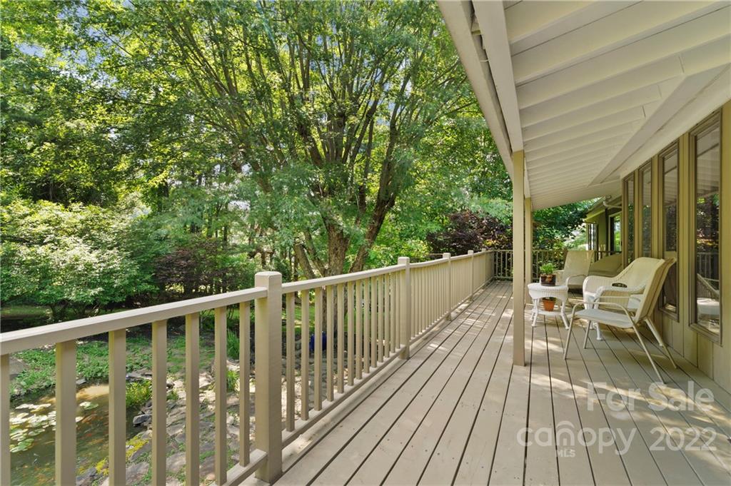 1674 Camp Branch Road Waynesville, NC 28786 - Photo 20 of 48 a view of balcony with furniture and wooden deck