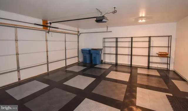 a view of a black and white checkered floor