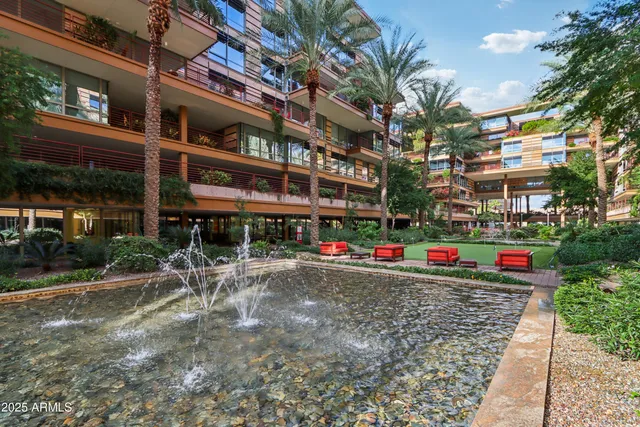 a city view with tall glass door