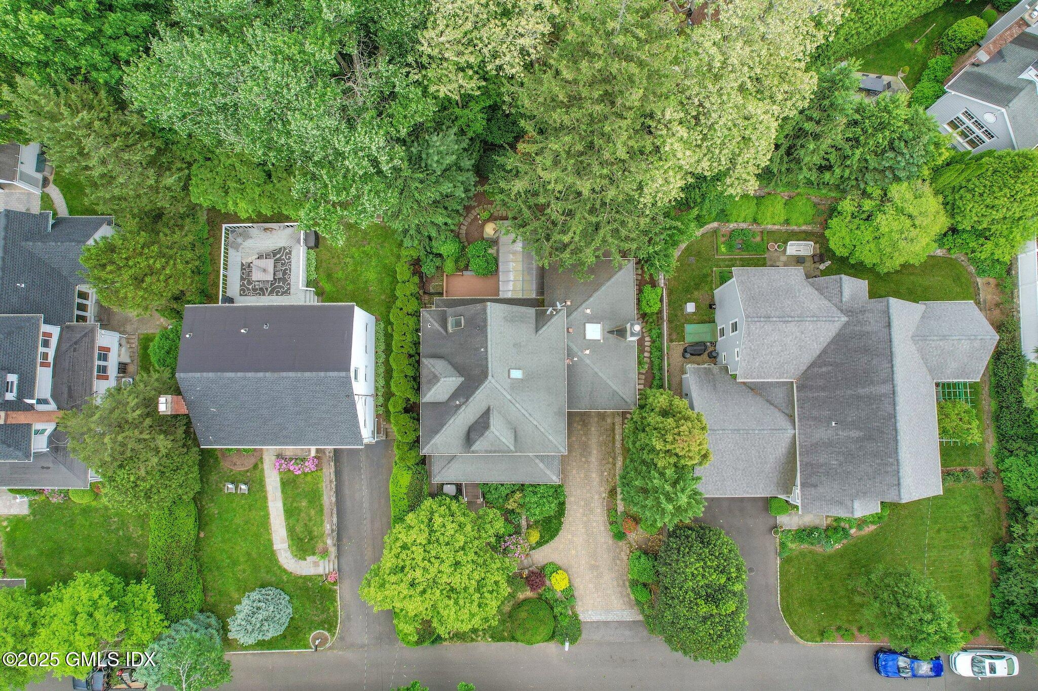 23 Westview Place Riverside, CT 06878 - Photo 36 of 42 an aerial view of a house with outdoor space and street view