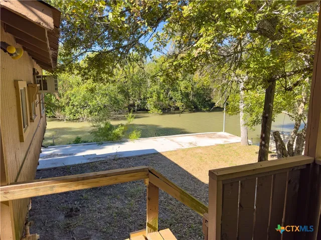 a view of a lake with houses