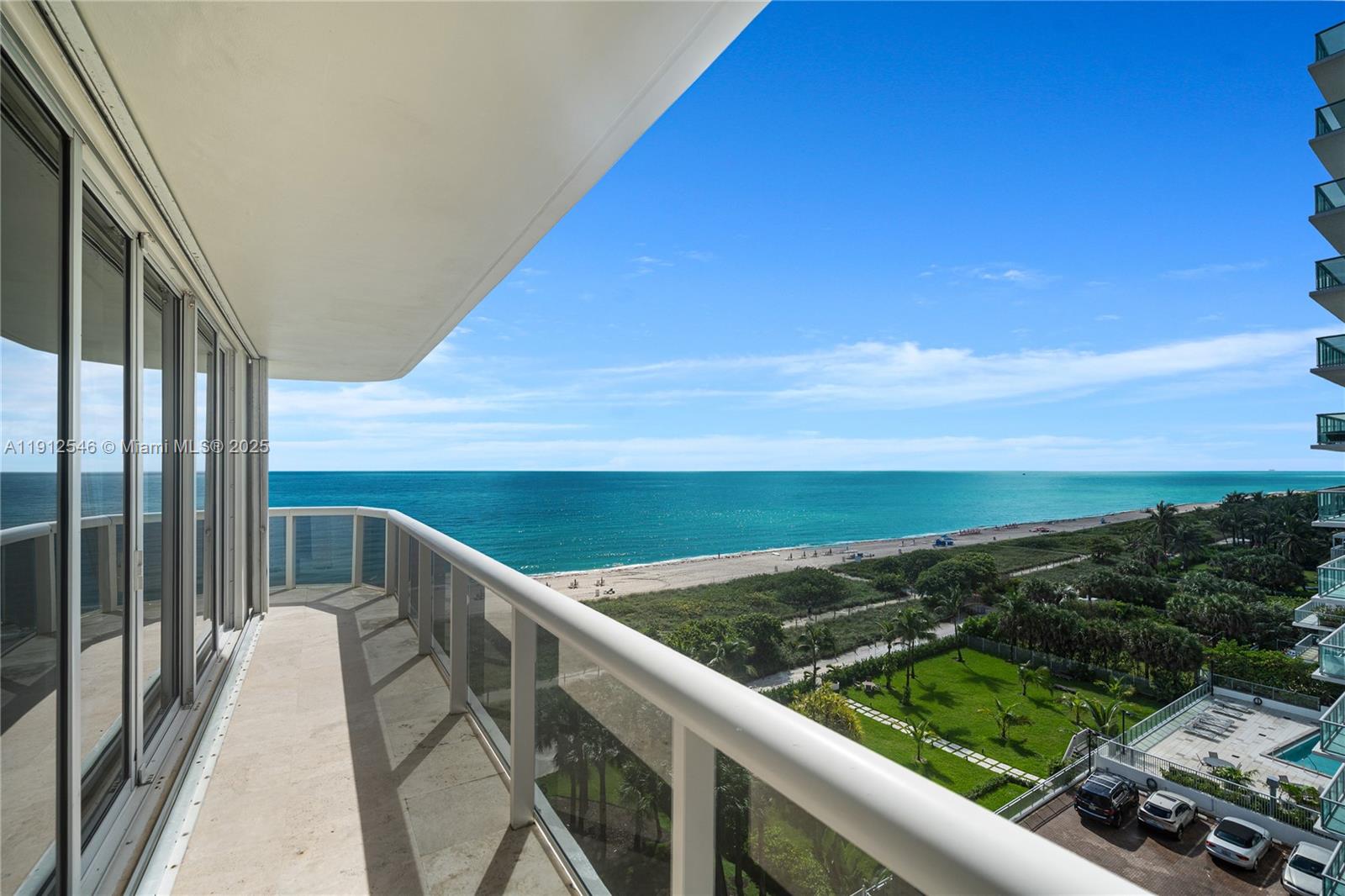 9559 Collins Avenue, Unit S7A Surfside, FL 33154 - Photo 35 of 43 a view of a balcony with an ocean view