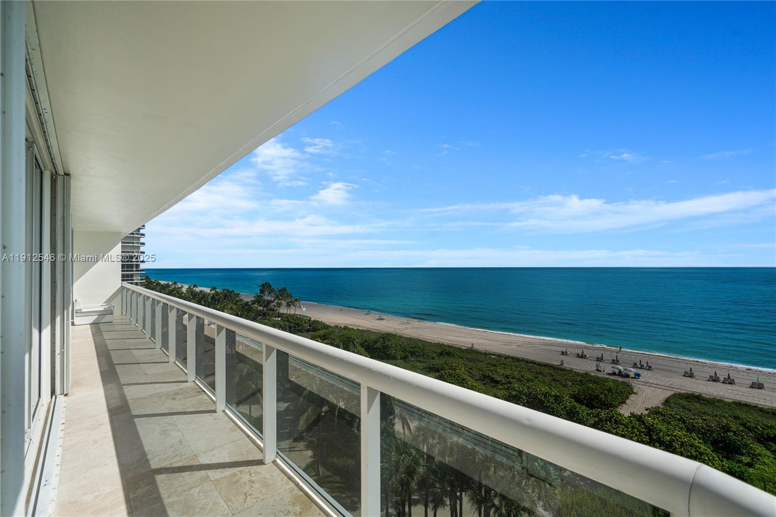 9559 Collins Avenue, Unit S7A Surfside, FL 33154 - Photo 9 of 43 a view of a balcony with an ocean view