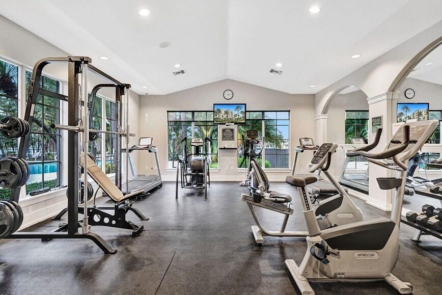3594 South Ocean Boulevard, Unit 206 Highland Beach, FL 33487 - Photo 17 of 21 a view of a room with gym equipment