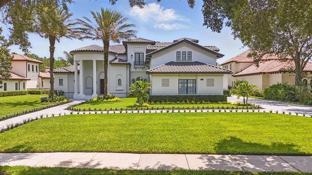 a view of a house with a big yard
