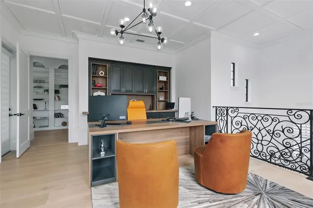 a living room with furniture and a couch