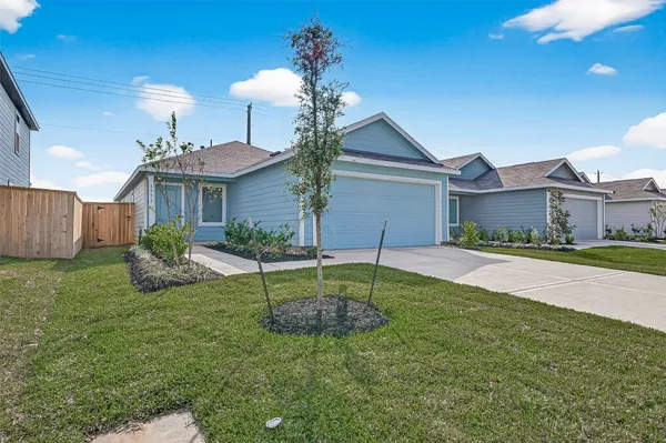 a house view with a garden space