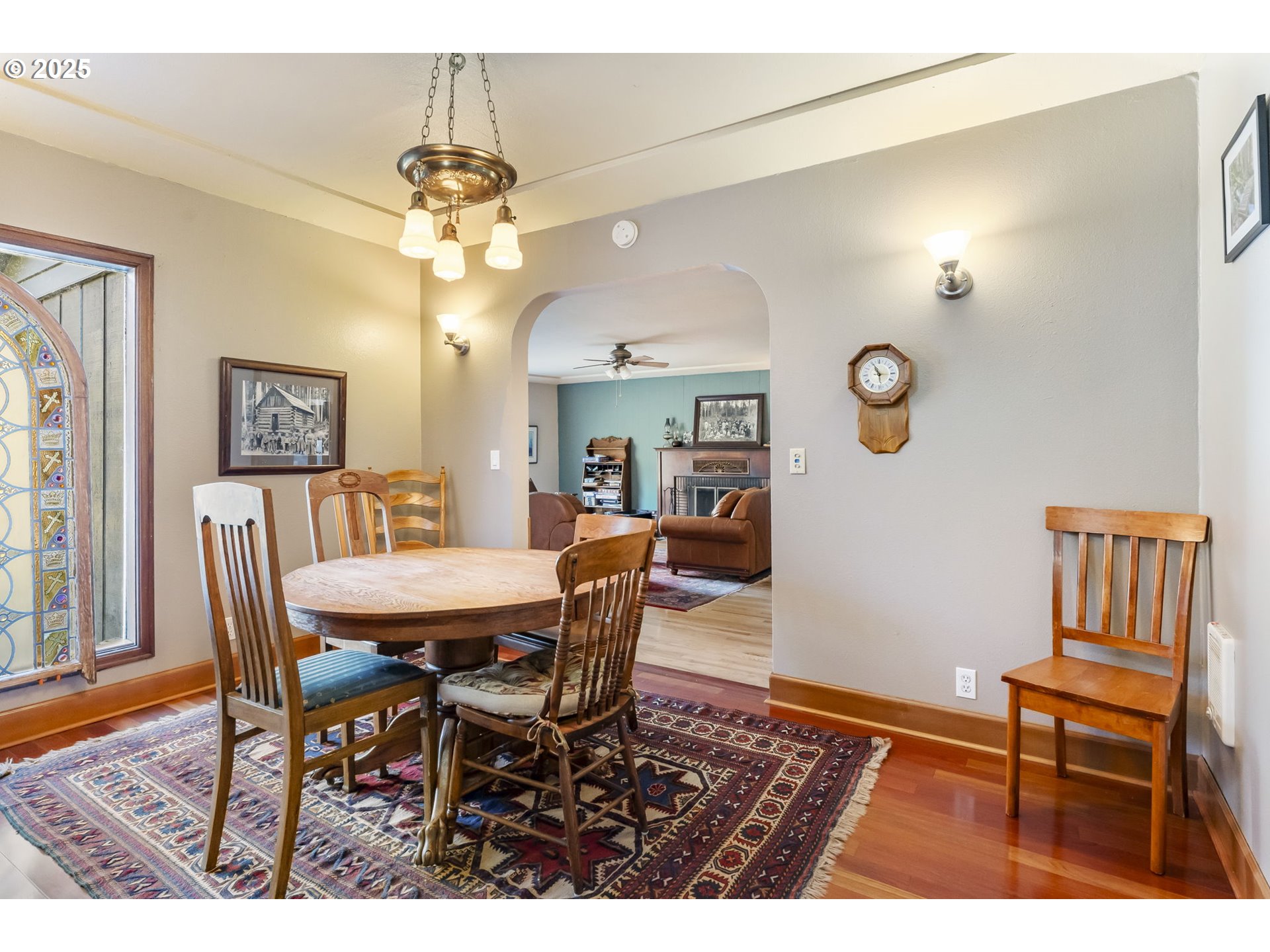 162 Riverside Drive Idanha, OR 97350 - Photo 8 of 40 a view of a dining room with furniture and a chandelier