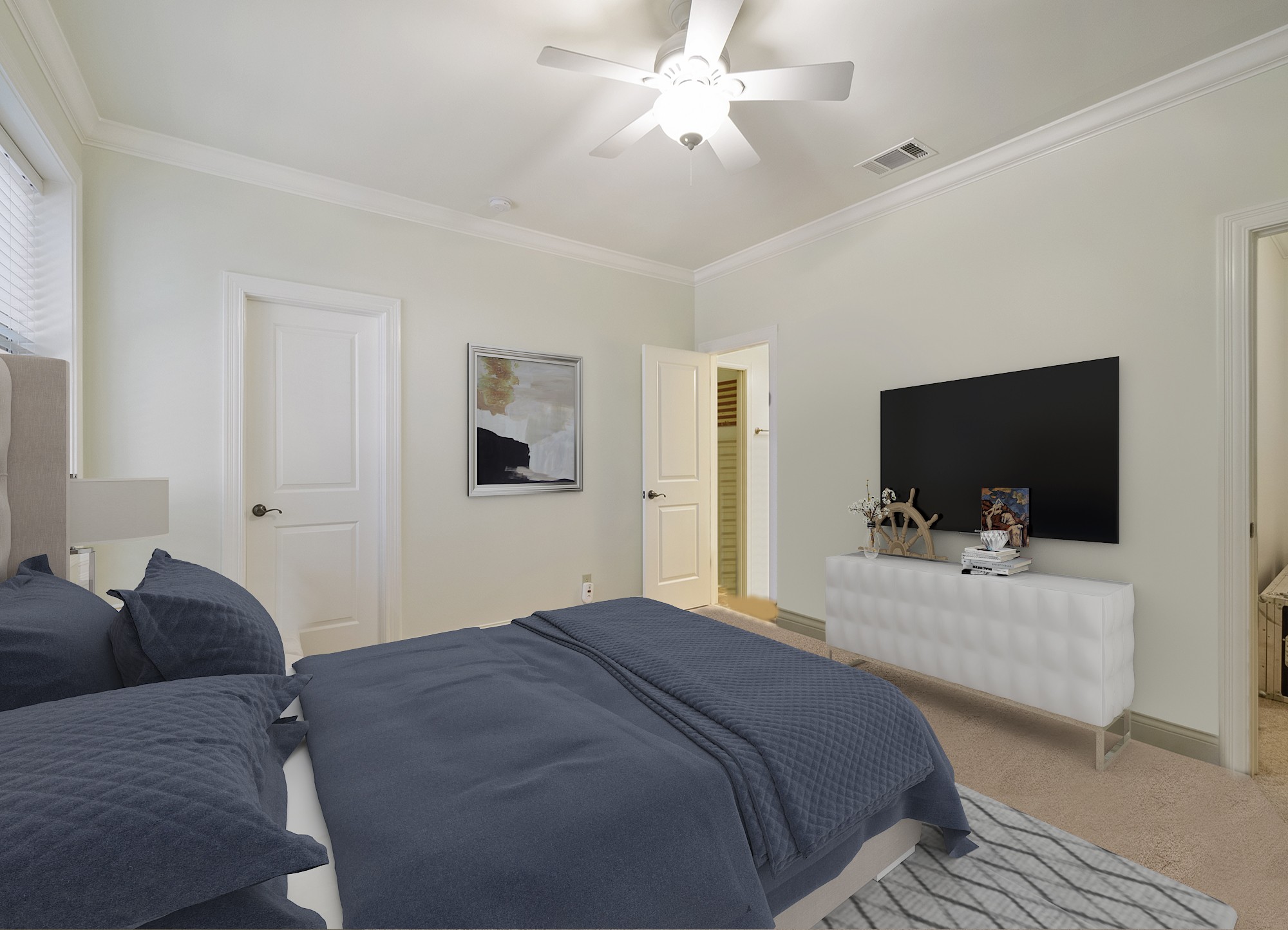 3000 Jubilee Ridge Road Franklin, TN 37069 - Photo 42 of 55 a bedroom with a bed and a flat screen tv