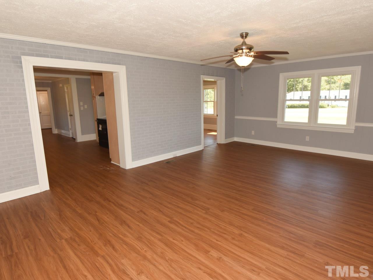 Family room with new easy care flooring