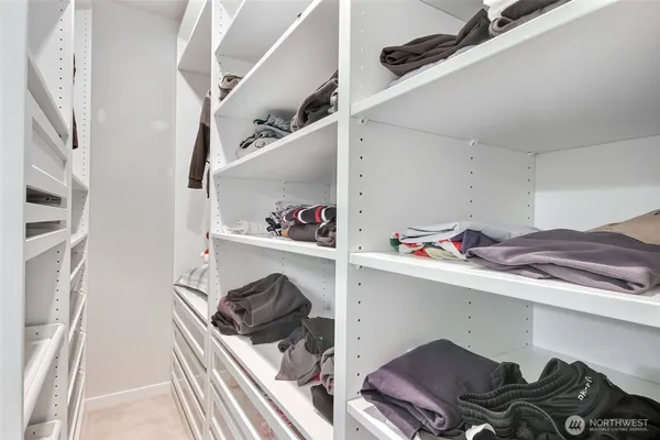 a room with storage and utility racks