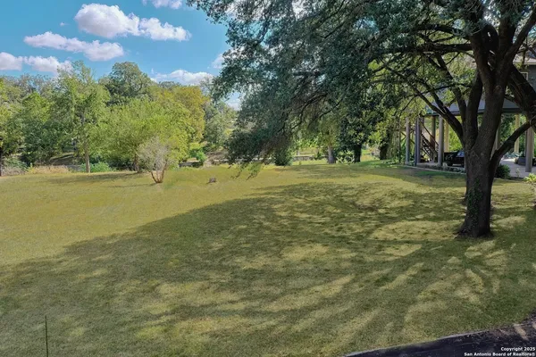 a view of an ocean from a yard