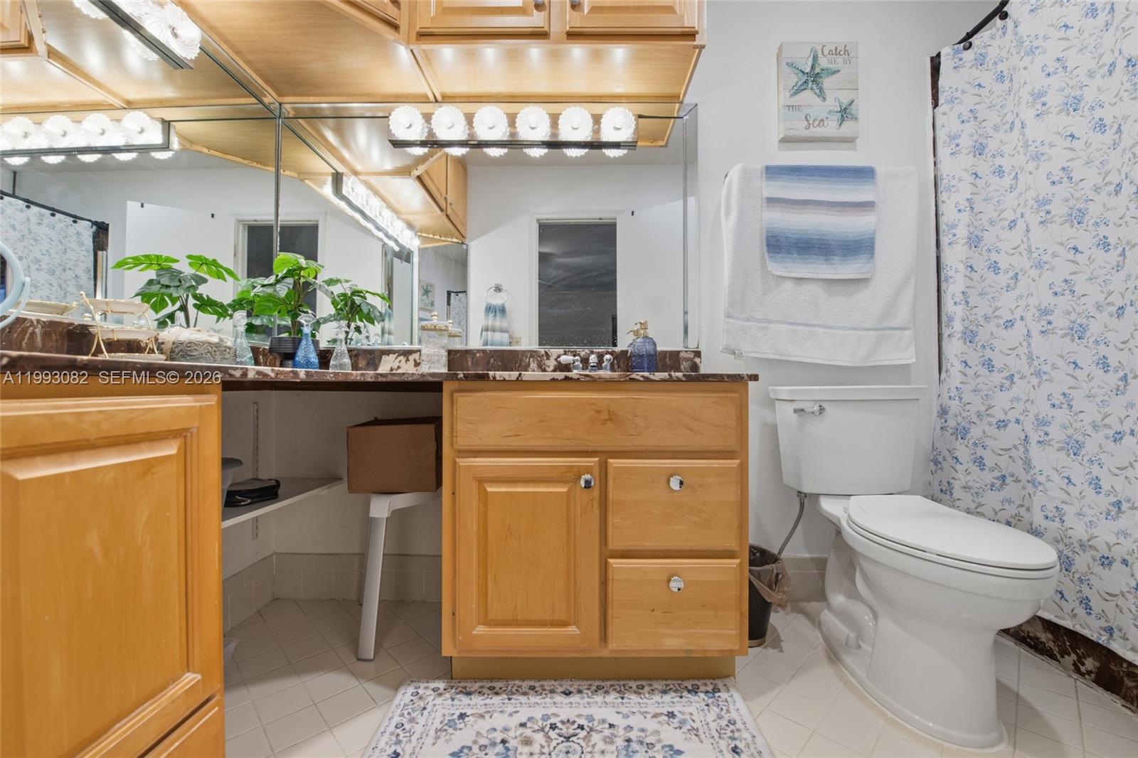 12702 Southwest 113th Lane Miami, FL 33186 - Photo 19 of 29 a bathroom with a granite countertop toilet sink and mirror