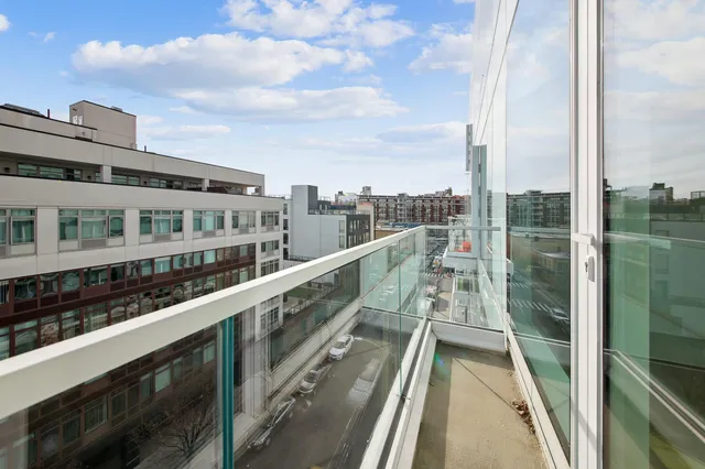 a view of balcony with city view