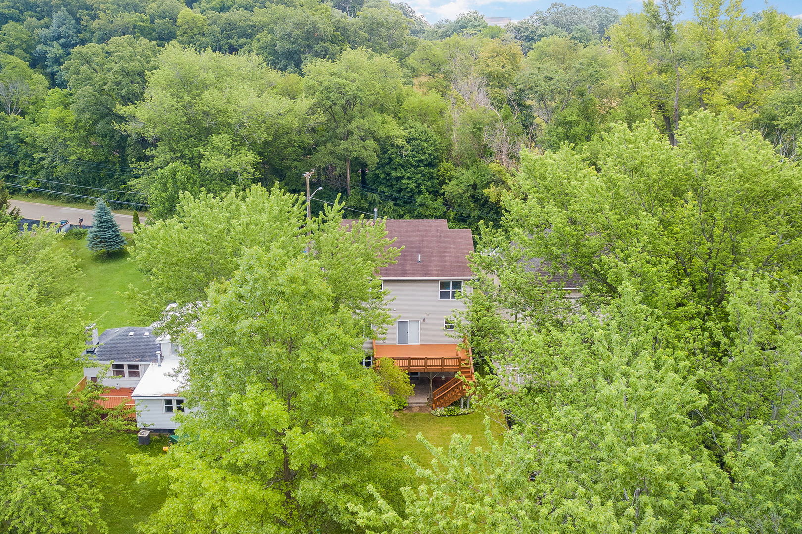 732 Robertson Road South Elgin, IL 60177 - Photo 36 of 37 an aerial view of residential house with outdoor space and trees all around