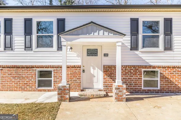 a front view of a house