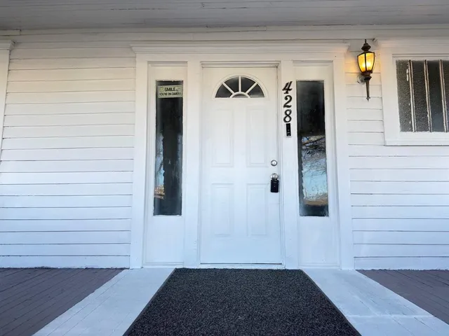 a view of front door of house