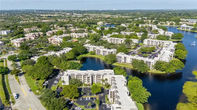 a view of a city and tall buildings