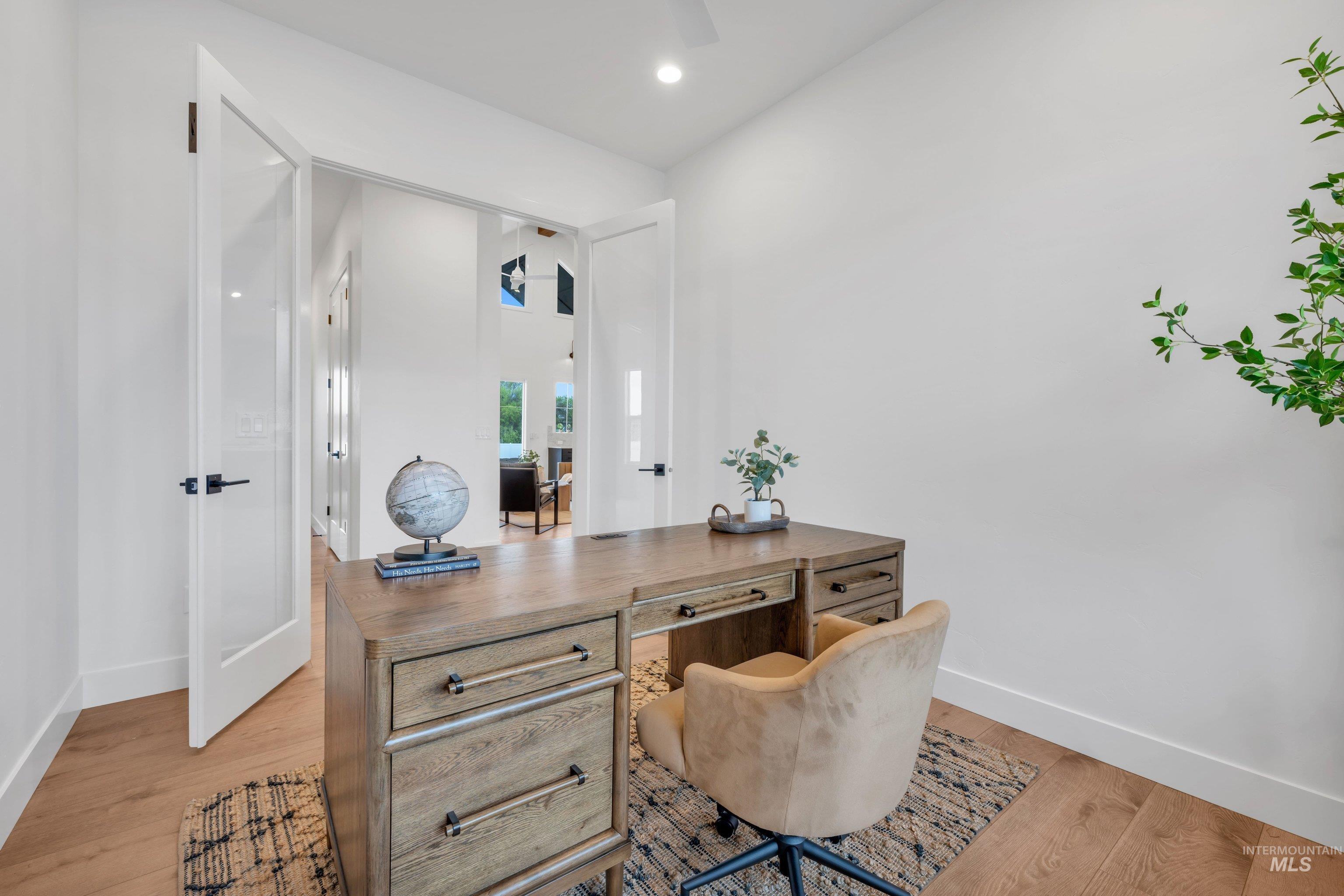 24871 Ardmore Court Caldwell, ID 83607 - Photo 23 of 44 Office area with light wood finished floors and recessed lighting