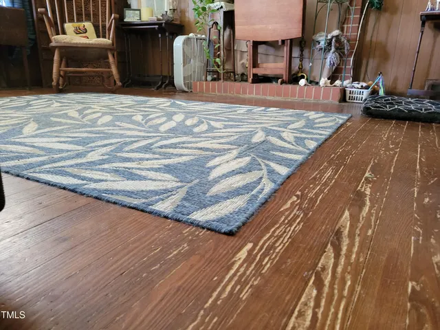 a view of a swimming pool and an outdoor space