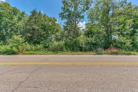 a view of a swimming pool and an outdoor space