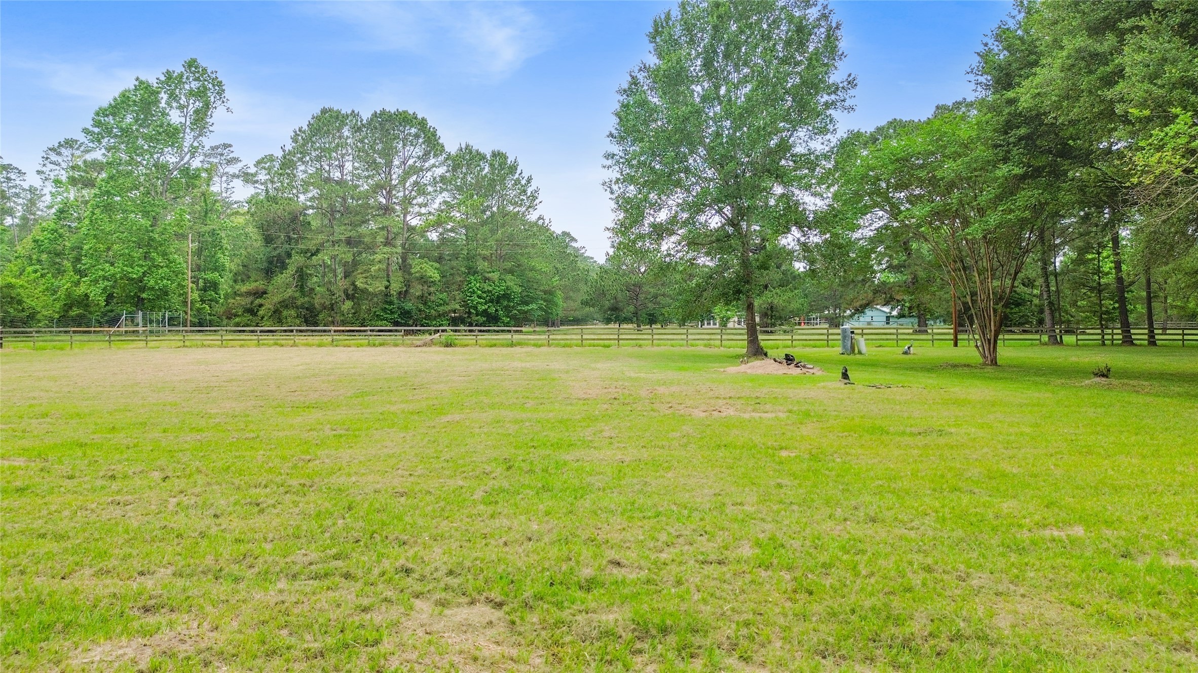 74 Robinson Road Huntsville, TX 77320 - Photo 28 of 33 a view of a green field with trees in the background