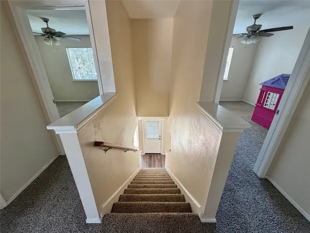 a view of wooden floor and workspace
