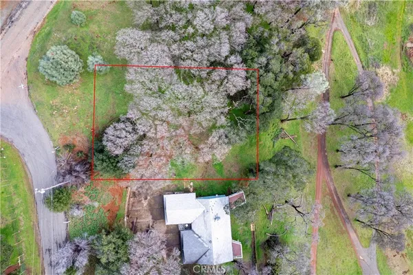 a view of a swimming pool with a yard