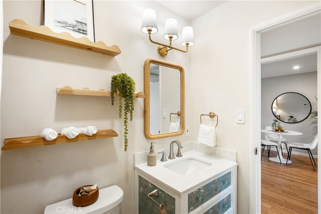 61 Pixley Avenue, Unit 3 Corte Madera, CA 94925 - Photo 13 of 17 a bathroom with a sink and a mirror