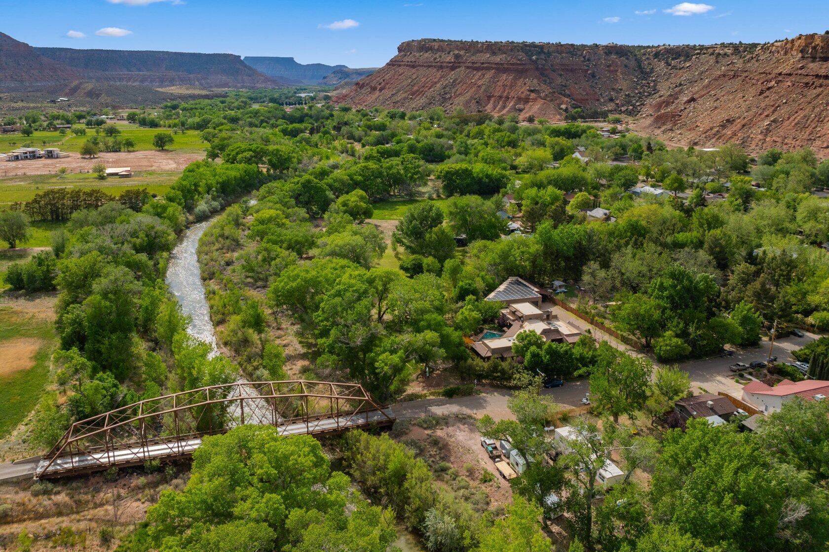 98 South Bridge Road Rockville, UT 84763 - Photo 73 of 80 Aerial View - Riverfront, Mountain Views
