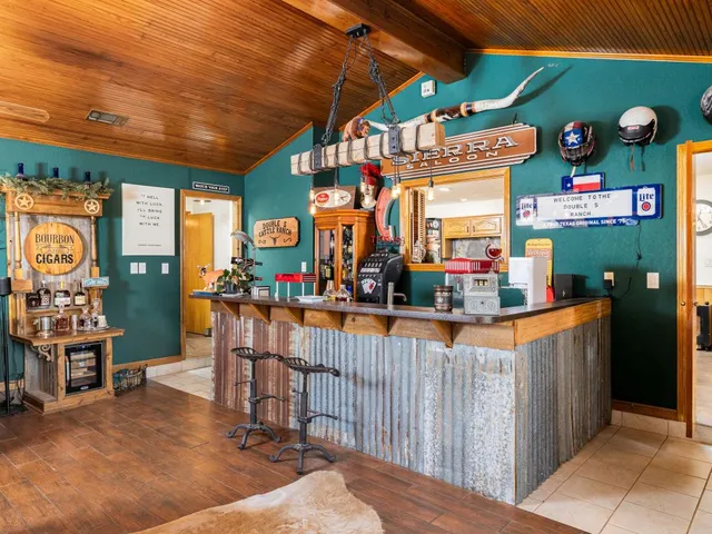 a outdoor space with furniture and flat screen tv