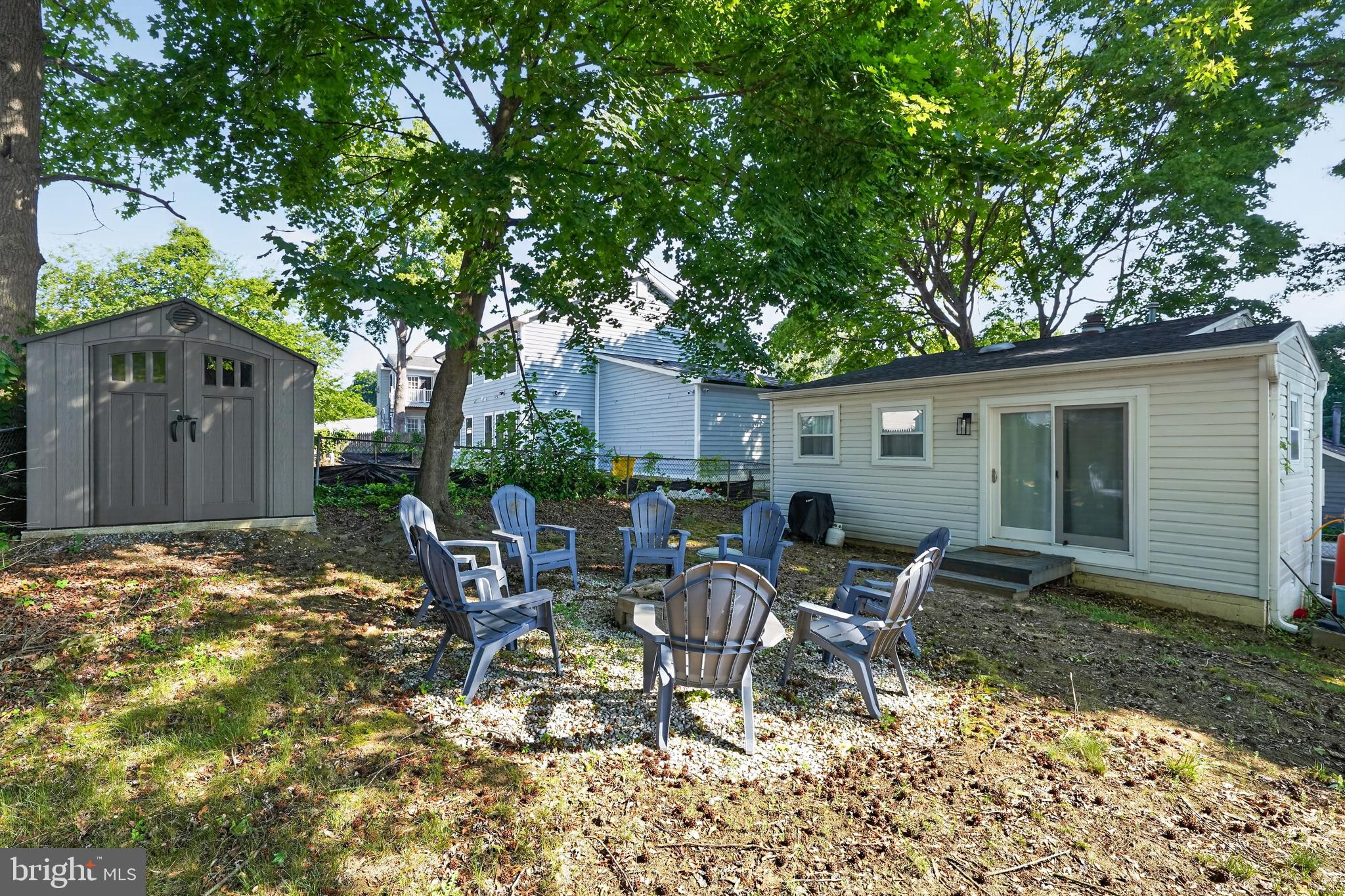 3670 5th Avenue Edgewater, MD 21037 - Photo 22 of 60 a view of backyard with table and chairs and wooden fence