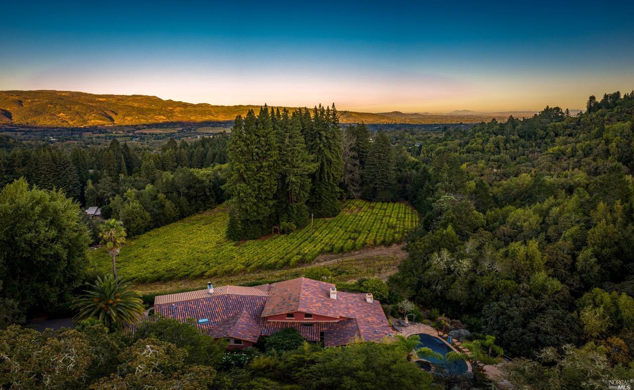3350 Vigilante Road Sonoma, CA 95476 - Photo 1 of 1 an aerial view of a house with mountain view