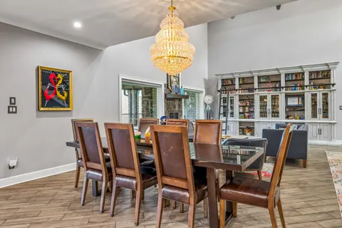 a living room with furniture and a couch