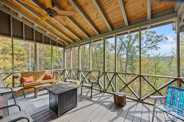 a view of a lush green field