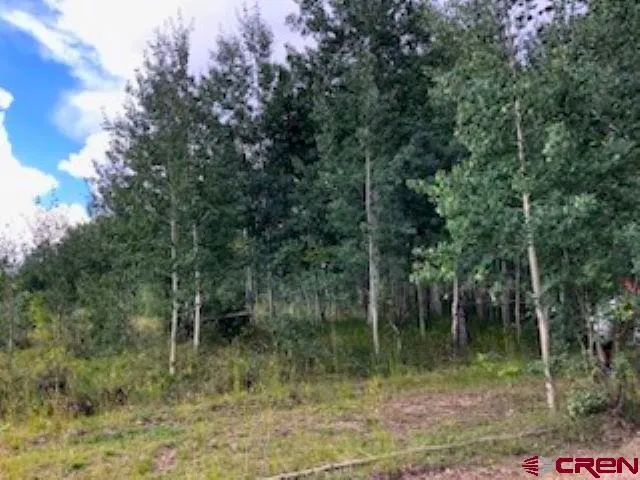 a view of a lake with a city