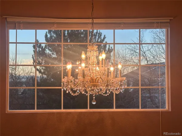 a view of a glass door