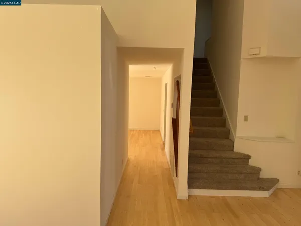 a view of an entryway with staircase