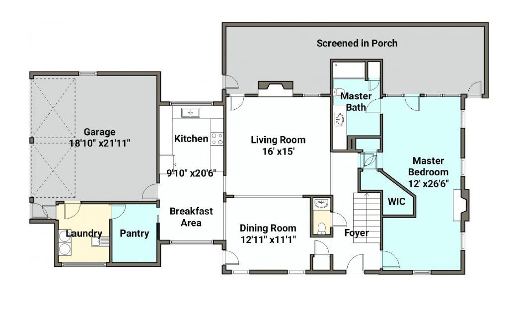 1846 Angle Plantation Road Rocky Mount, VA 24151 - Photo 18 of 68 22 Main Level Floor Plan