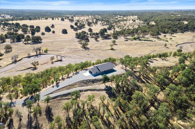 a view of a yard with a tree