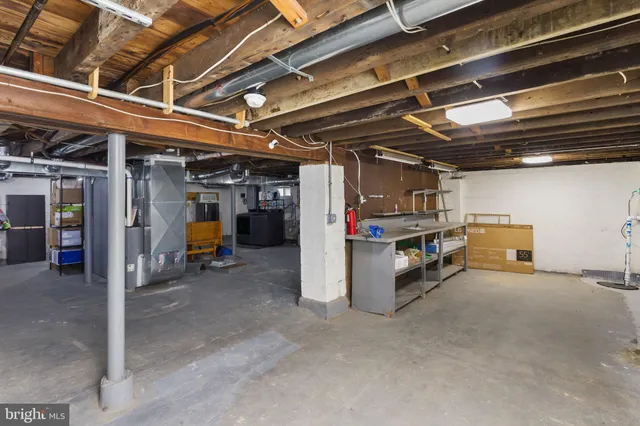 a view of storage and utility room