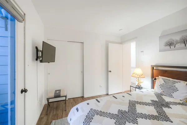 a view of a livingroom with furniture and a fireplace