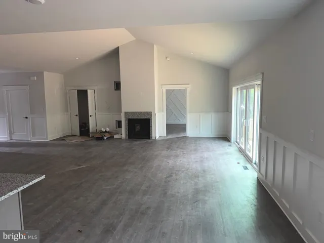 a view of a kitchen cabinets and a counter place